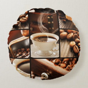 KaffeCollage Rund Kudde