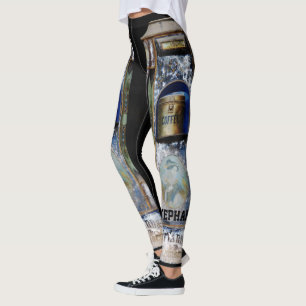 KAFFEdamasker med personlignamn Leggings