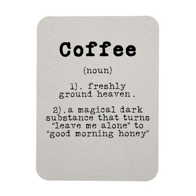 Kaffedefinition i Älskare Magnet (Vertikal)