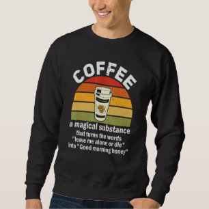 Kaffedefinition Kaffemaskin Kaffe Barista Lång Ärmad Tröja