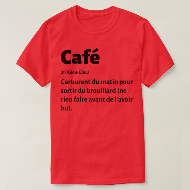 Kaffedefinition T Shirt (Design framsida)