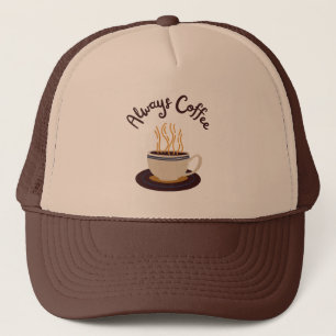 Kaffedirektuppspelning av Hett Kopp brun text Keps