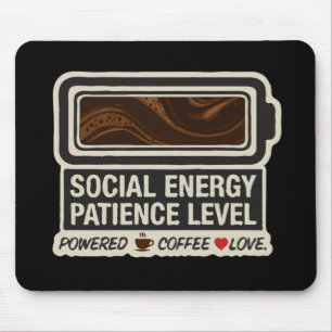 Kaffedriven Socialt Batteri Rolnig Energiniivå Musmatta
