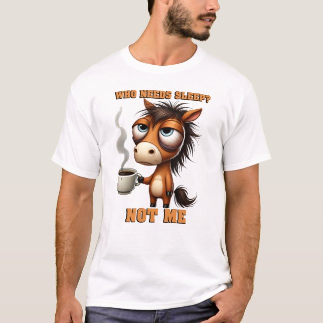 Kaffedryckshäst T Shirt (Framsida)