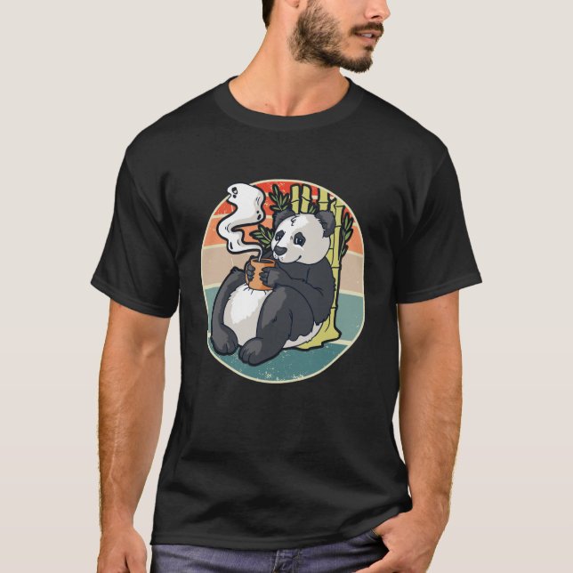 Kaffedryckspanda T Shirt (Framsida)