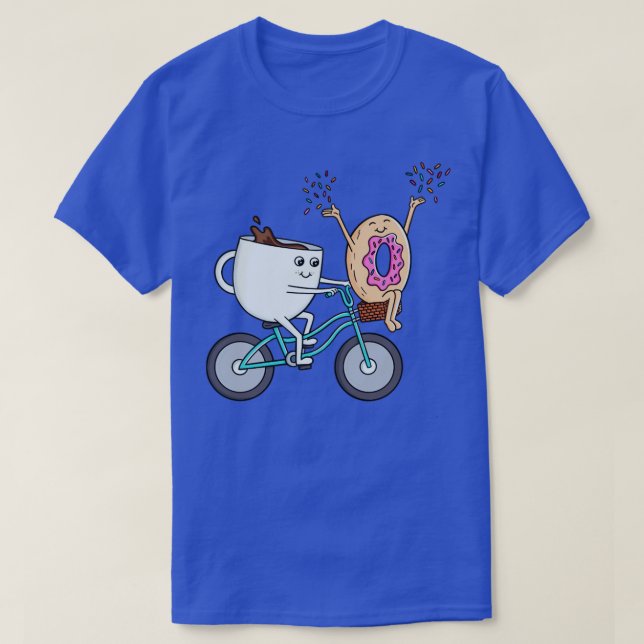 Kaffeduk och cykel t shirt (Design framsida)