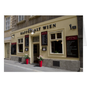Kaffee Alt Wien, Wien Österrike Hälsningskort