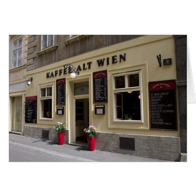 Kaffee Alt Wien, Wien Österrike Hälsningskort (Framsidan Horizontal)