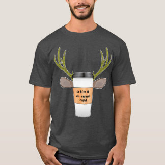 Kaffee är en djur rätt hjort kaffe vintage t shirt