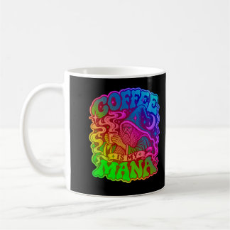 Kaffee är min Mana Retro Psykedelisk Trollkarl Kaffemugg