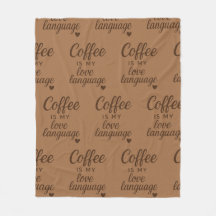 "Kaffee är mitt kärleksspråk" Djupt kaffebrunt