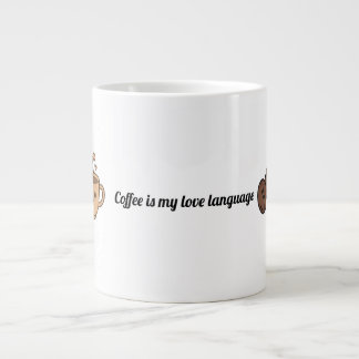 Kaffee är mitt kärleksspråk jumbo mugg