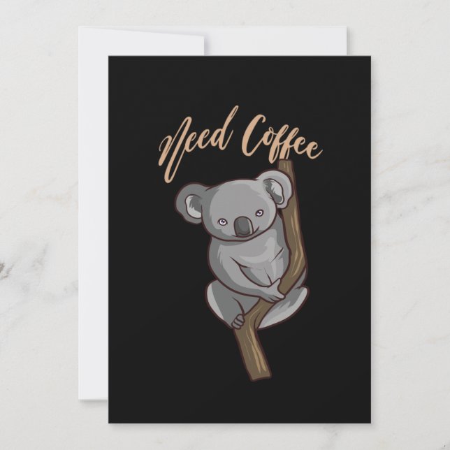 Kaffee - Behöver kaffe Inbjudningar (Framsida)