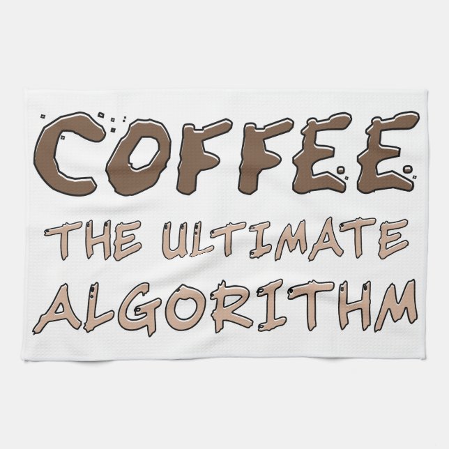 Kaffee Den Ultimata Algoritmen Rolig Programmerare Kökshandduk (Horisontell)