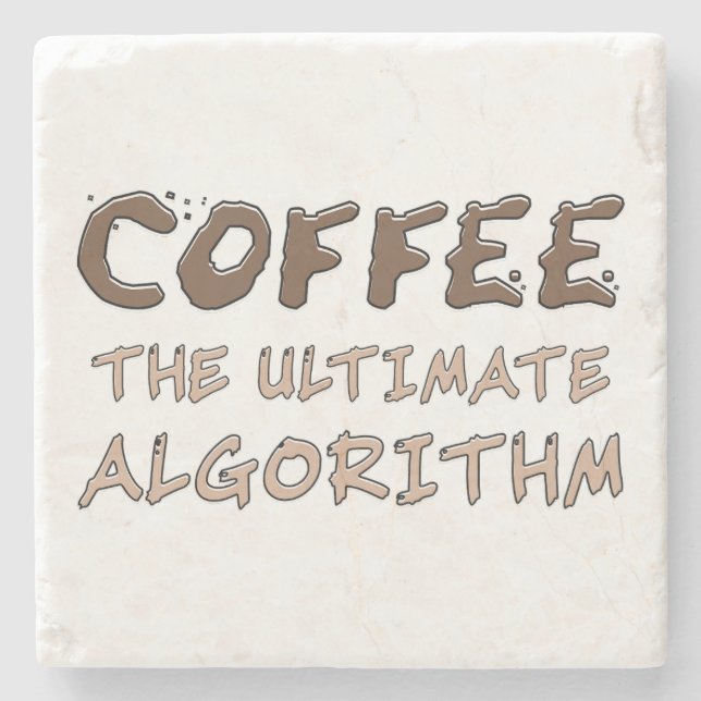 Kaffee Den Ultimata Algoritmen Rolig Programmerare Stenunderlägg (Framsidan)