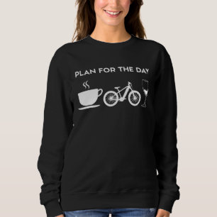 Kaffee E Cykel Cyklar Elektrisk MTB Vin T Shirt