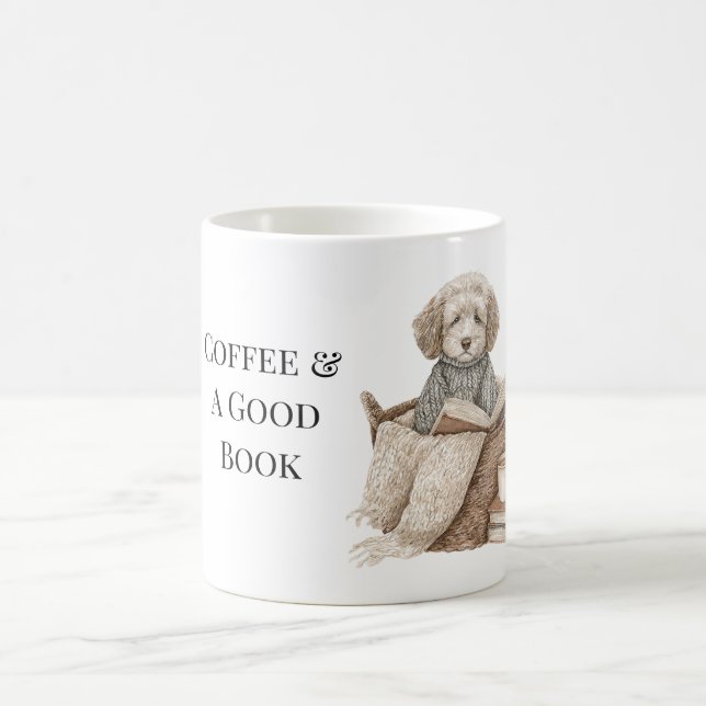 Kaffee & En Bra Bok Hundkorg Kaffemugg (Center)
