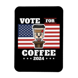 Kaffee för president, rösta på kaffe magnet