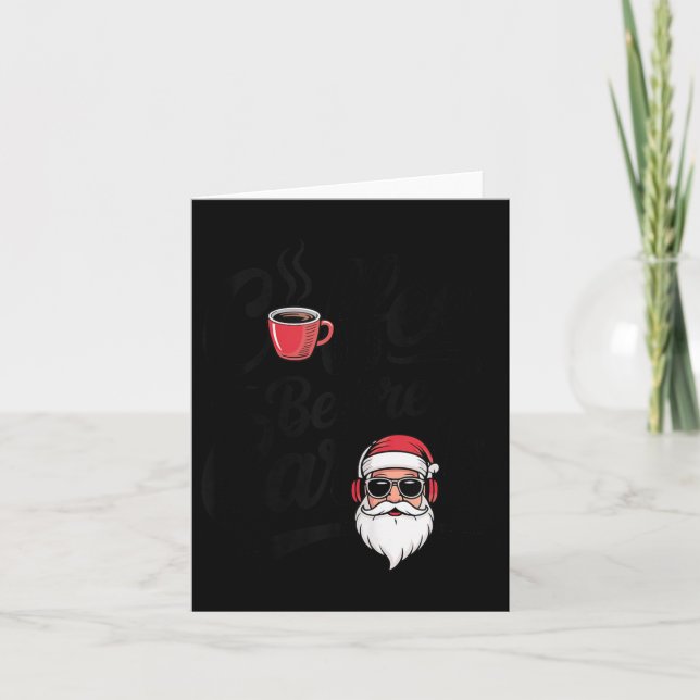 Kaffee före julsånger Rolig kaffelskare Jul Kort (Framsida)