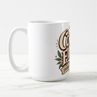 Kaffee Först Allt Annat Senare Vintage Botanic Kaffemugg