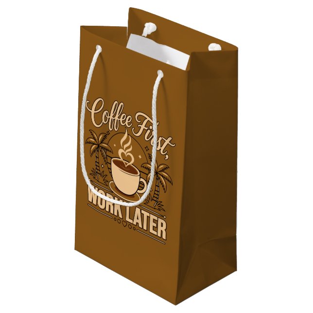 Kaffee Först, Arbete Senare – Drivs av Koffein (Baksidan Vinklad)