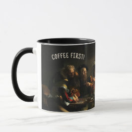 Kaffee först! Caravaggio-mugg - Anpassat namn Mugg