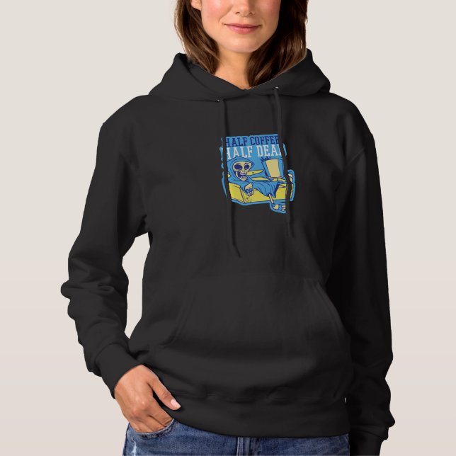 Kaffee  Halvt kaffe halvt dött T Shirt (Framsida)
