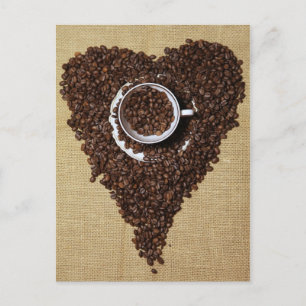 Kaffee Herz Vykort