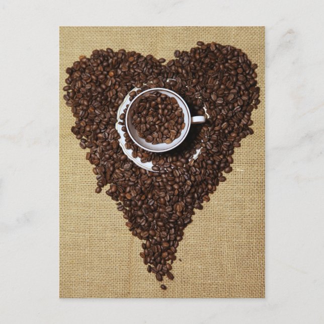 Kaffee Herz Vykort (Framsida)