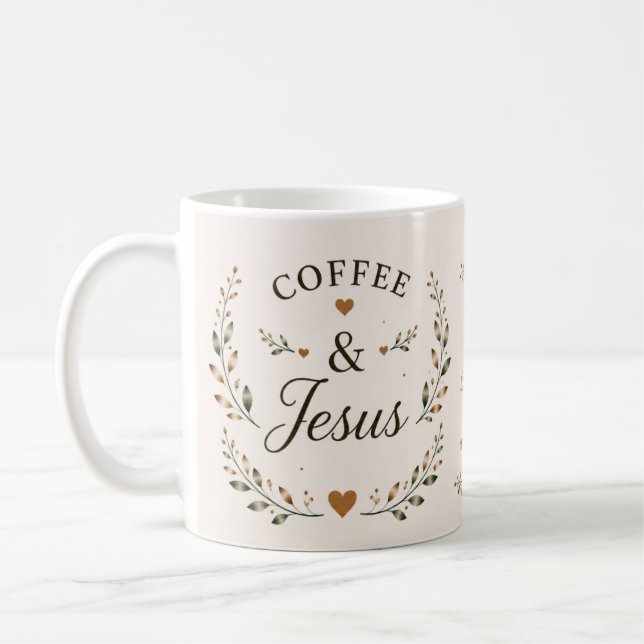 Kaffee & Jesus | Inspirerande kaffemugg (Vänster)