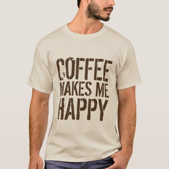 Kaffee - Kaffe Gör Mig Glad Tröja (Framsida)
