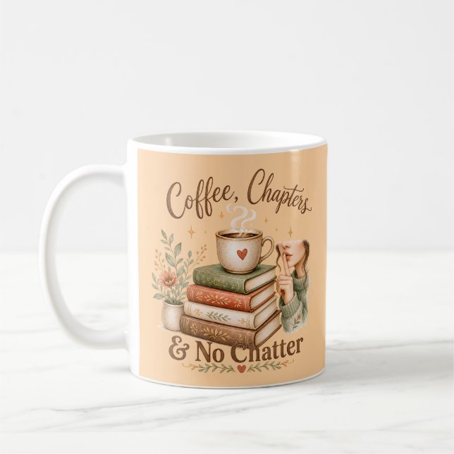 Kaffee, kapitel & ingen prat Bokyintrovert Kaffemugg (Vänster)