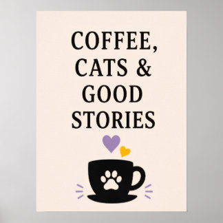 Kaffee, Katter & Goda Historier Poster