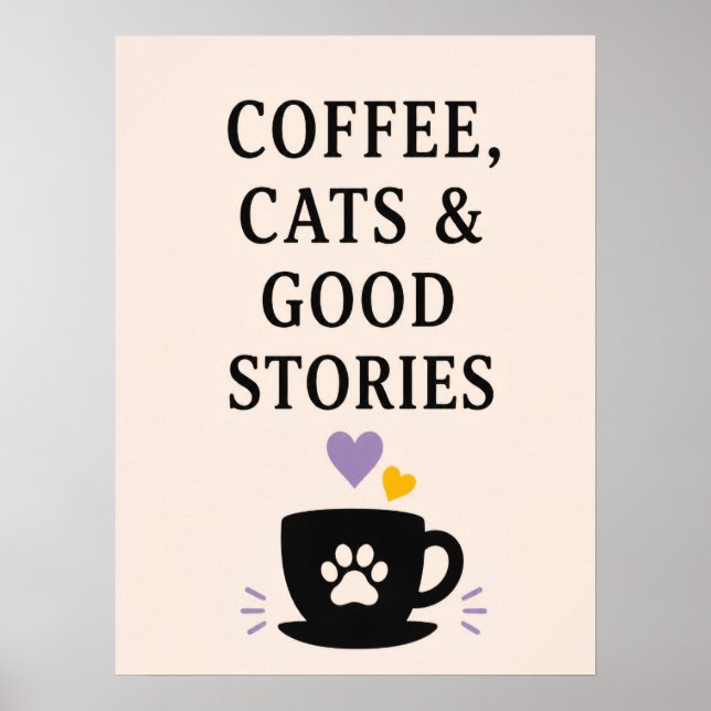 Kaffee, Katter & Goda Historier Poster (Framsidan)