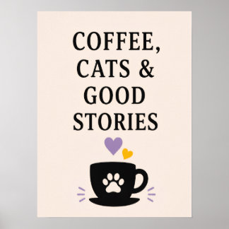 Kaffee, Katter & Goda Historier Poster