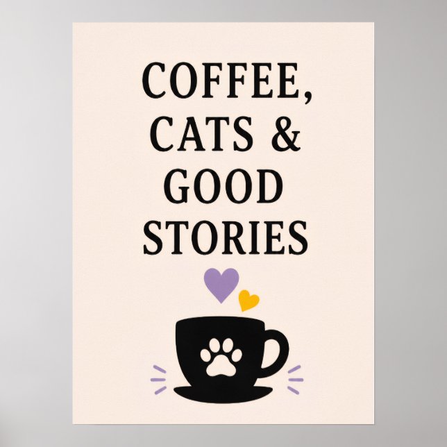 Kaffee, Katter & Goda Historier Poster (Framsidan)
