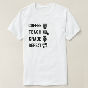 Kaffee, Lär, Betygsätt, Upprepa T Shirt