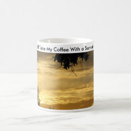 Kaffee med en solnedgång - kaffemugg