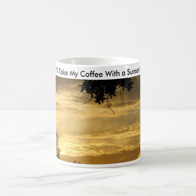 Kaffee med en solnedgång - kaffemugg (Center)