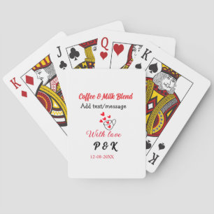 Kaffee & mjölkblandning kärlek kärlek kaffe rött h casinokort