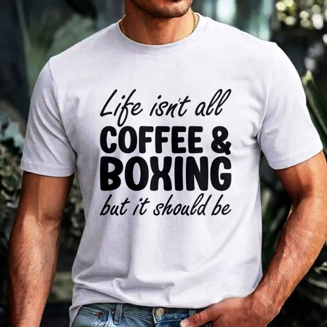 Kaffee och boxning t shirt (Skapare uppladdad)