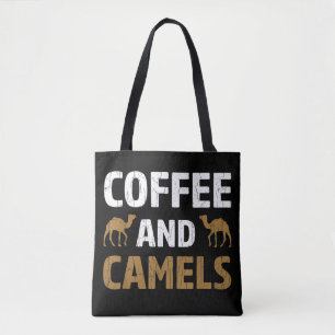 Kaffee Och Kameler Rolig Kamel Djurfantast Grafik Tygkasse
