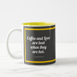 Kaffee och kärlek Två-Tonad mugg