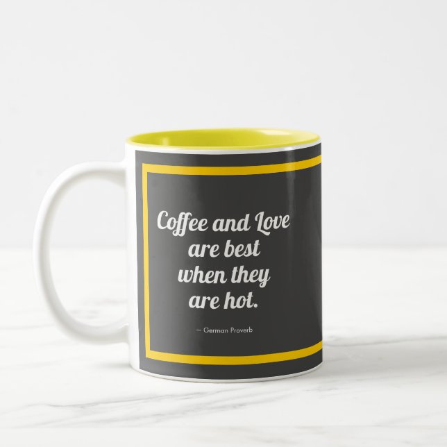 Kaffee och kärlek Två-Tonad mugg (Vänster)