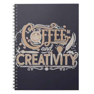 Kaffee och Kreativitet Typografi Anteckningsbok