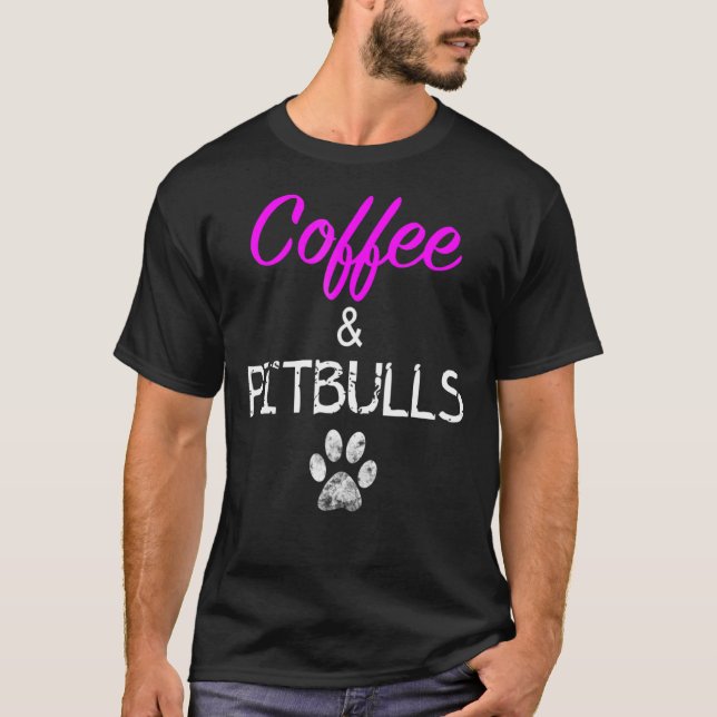 Kaffee Och Pitbulls T Shirt (Framsida)