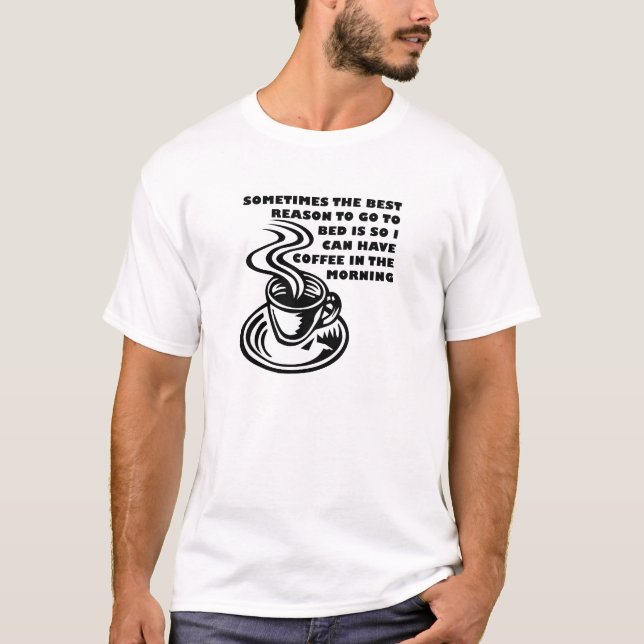 Kaffee på morgonen Rollig t-shirt (Framsida)