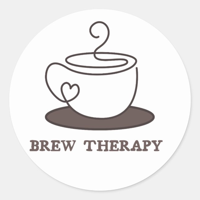 Kaffee Runt Klistermärke (Framsida)