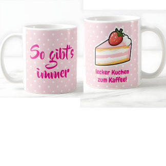 Kaffee und Kuchen Kaffeebecher, Lustige Kaffemugg
