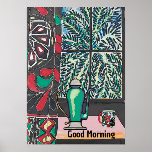 Kaffee under fönster, efter Matisse Affisch